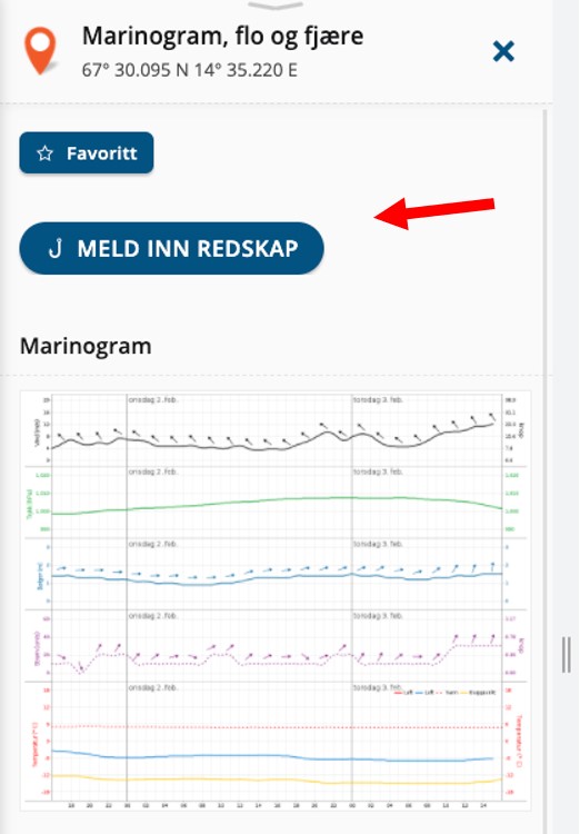 Se værvarsel i marinogrammet.