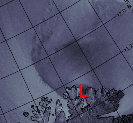 Et satellittbilde av et polart lavtryk fra en 7. januar 2009. Bildet er tatt med en 'syntetic aperture radar' (SAR), og gir et detaljert bilde av vinden på havoverfraten. Foto: ESA.
