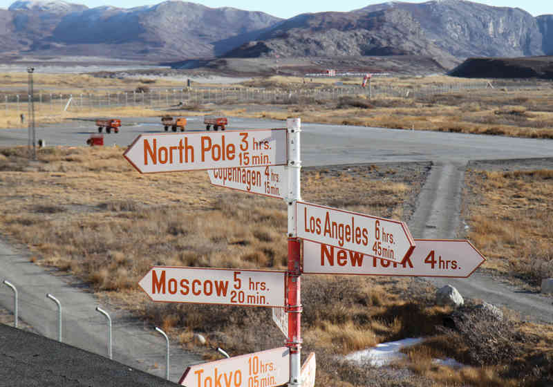 Grønland og flyplassen i Kangerlussuaq. Foto: UD.