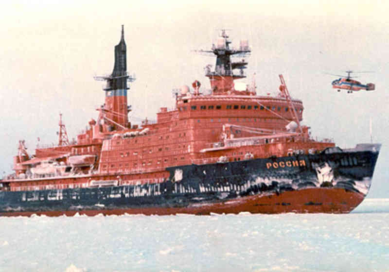Den russiske isbryteren "Rossiya" er kanskje på sin siste reise. Foto: EAS.