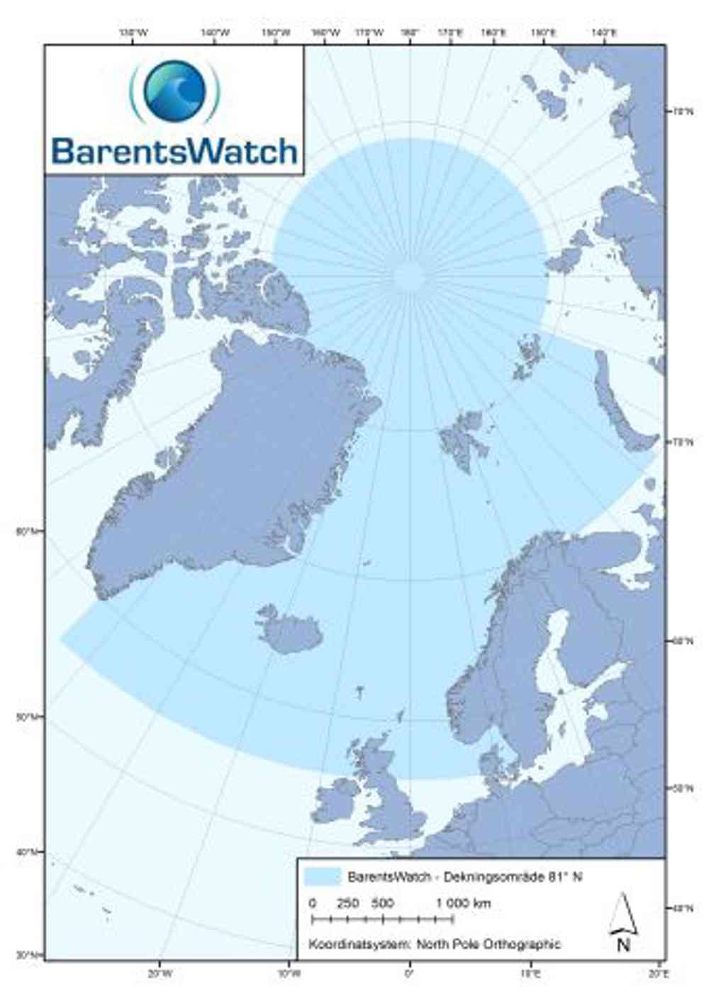 BarentsWatch dekningsområde