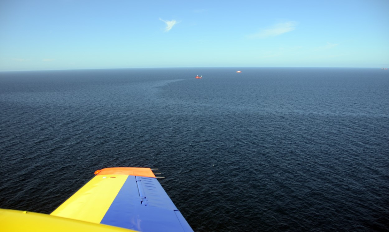 Skotsk overvåkningsfly på tokt over Nordsjøen. Foto: Marine Scotland Image Bank.