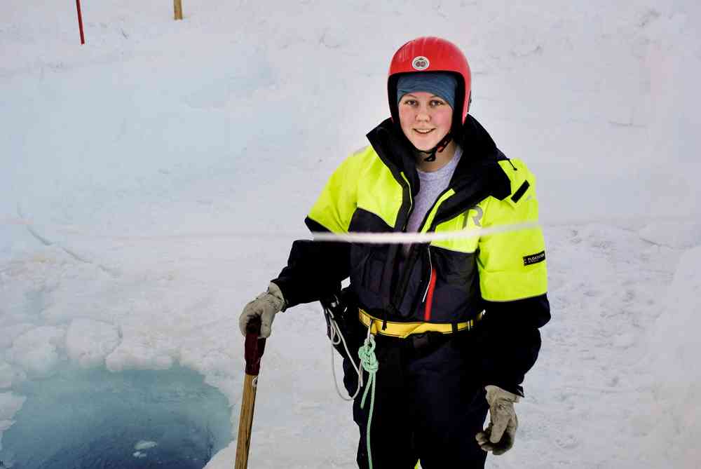 “We’re still taking samples of plankton around Svalbard, and will start our analyses this summer,” reports PhD student Maja Hatlebakk at the University Centre in Svalbard (Unis). She was on RV Lance as it drifted with the pack ice in the winter and spring of 2015. Photo: Marthe Sandbu.