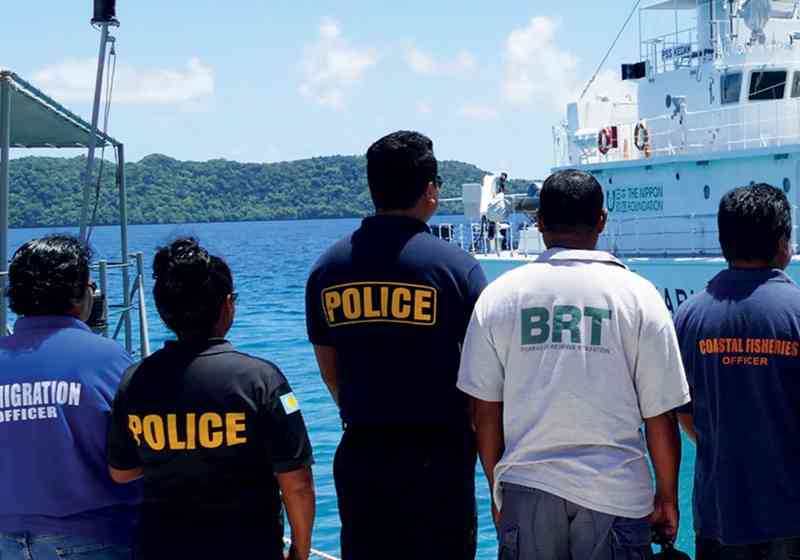 På Palau, en øystat i Stillehavet, jobber etater sammen i kampen mot fiskerikriminalitet. Illustrasjonsbilde: Nærings- og fiskeridepartementet.