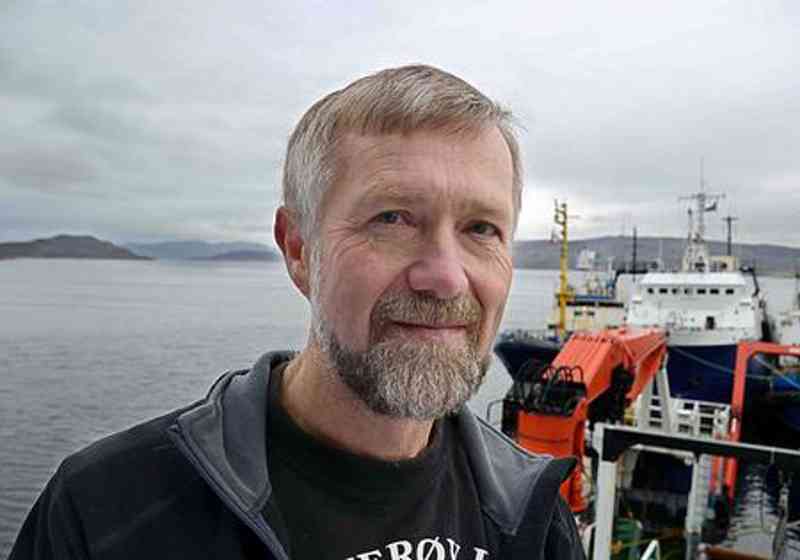 Havforsker Harald Gjøsæter kan notere nok en verdensrekord i nordlig torskeutbredelse. – Vi ser også at den har nok mat, sier han. (Foto:Gunnar Sætra) 